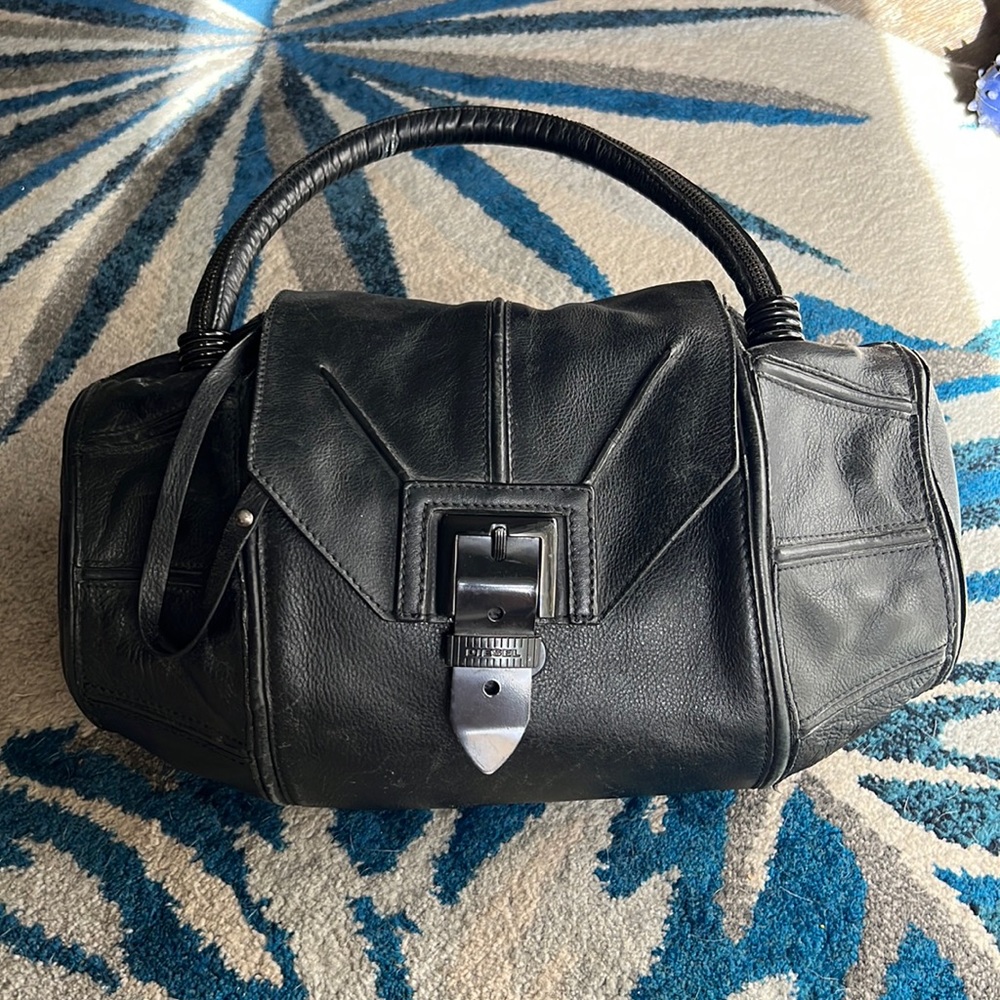 Black Leather Diesel Handbag Purse